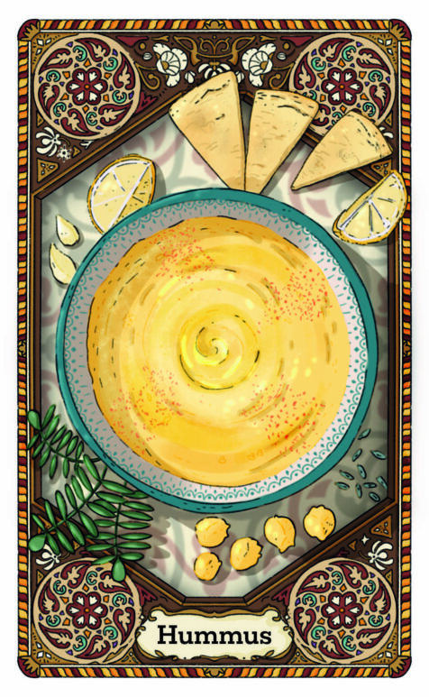 Hummus Carta illustrata finale dell’hummus del progetto Carte in tavola.