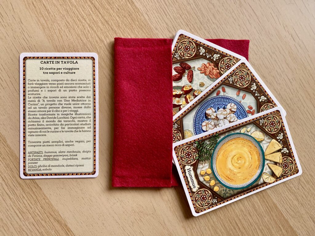 carte-in-tavola-mazzo-carte-illustrate Mazzo di carte illustrate del progetto Carte in tavola con ricette illustrate.