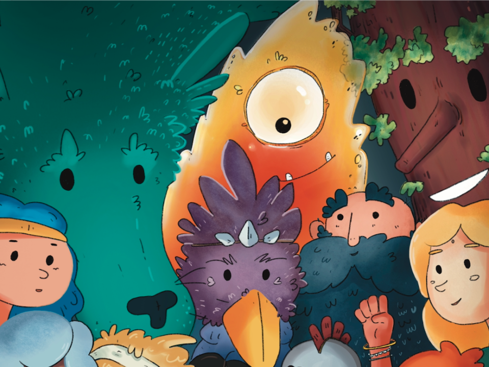 Dettaglio dell’illustrazione realizzata per il manifesto dell’evento SalsoLudix dedicato ai giochi da tavolo e di ruolo.