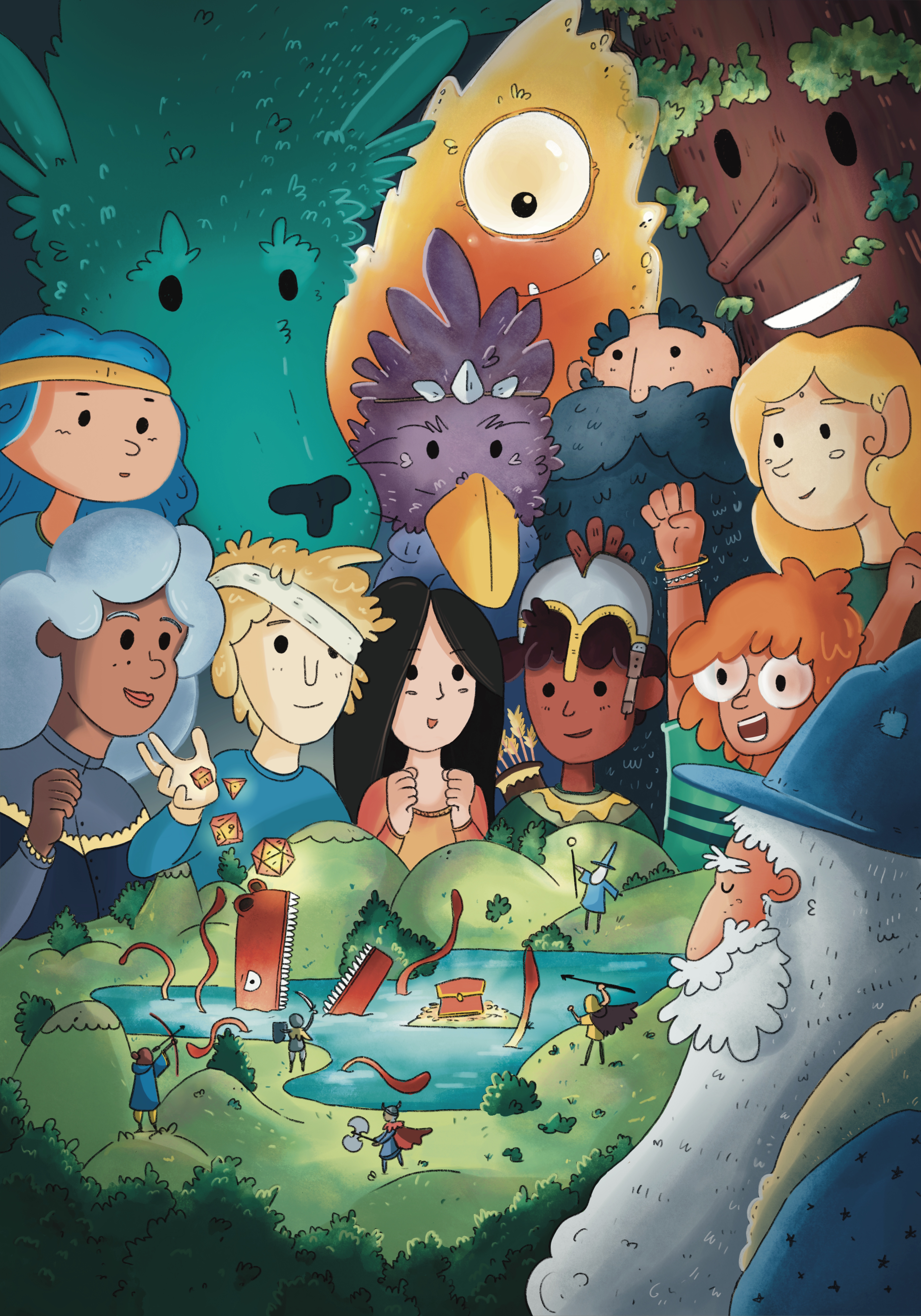 Illustrazione realizzata per il manifesto dell’evento SalsoLudix dedicato ai giochi da tavolo e di ruolo.